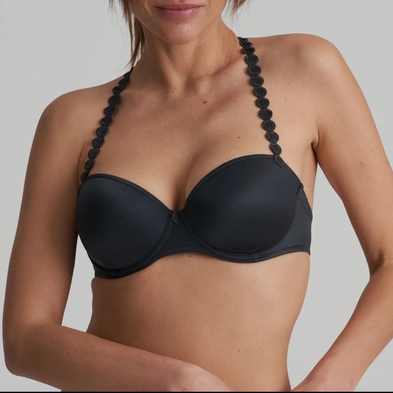 Marie Jo Tom Balcony Bra in Graphite Grey 0120829-Anna Bella Fine Lingerie-Graphite Grey-32-E