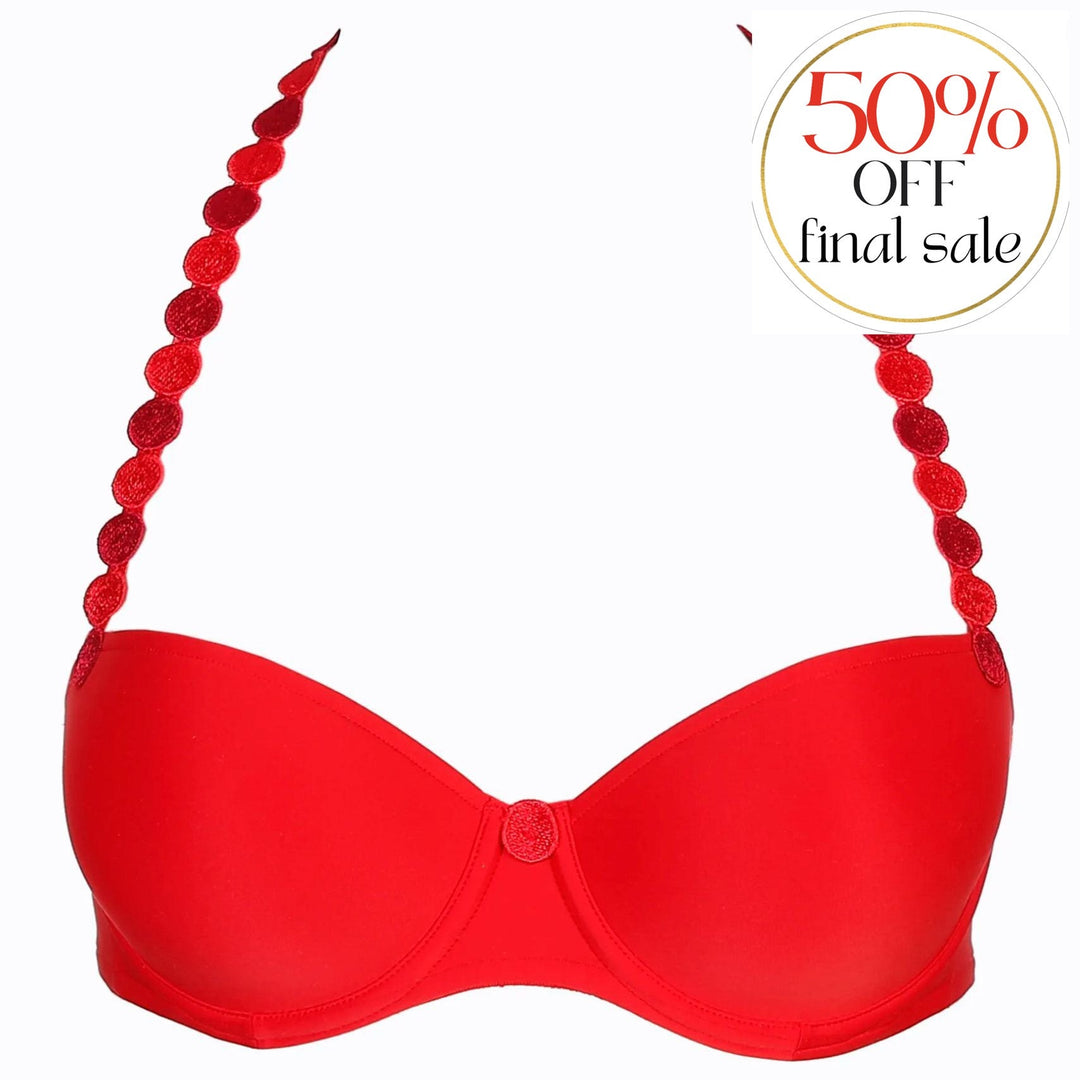 Marie Jo Tom Balcony Bra in Scarlet 0120829-Bras-Marie Jo-Scarlet-30-B-Anna Bella Fine Lingerie, Reveal Your Most Gorgeous Self!