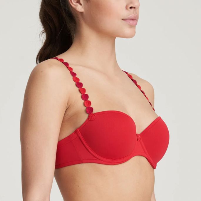 Marie Jo Tom Balcony Bra in Scarlet 0120829-Anna Bella Fine Lingerie-Scarlet-30-B