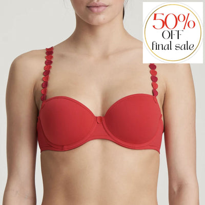 Marie Jo Tom Balcony Bra in Scarlet 0120829-Bras-Marie Jo-Scarlet-30-B-Anna Bella Fine Lingerie, Reveal Your Most Gorgeous Self!