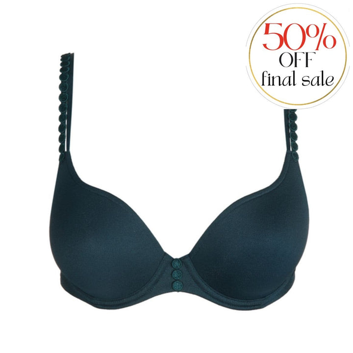 Marie Jo Tom Mini Padded Heart-Shape Bra in Empire Green 0122366-Bras-Marie Jo-Empire Green-32-B-Anna Bella Fine Lingerie, Reveal Your Most Gorgeous Self!