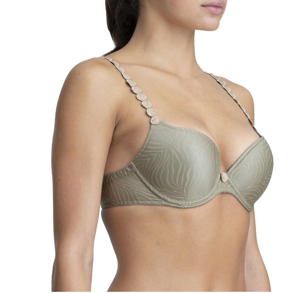 Marie Jo Tom Padded Balcony Bra 0120829 in Golden Olive-Bras-Marie Jo-Golden Olive-32-F-Anna Bella Fine Lingerie, Reveal Your Most Gorgeous Self!