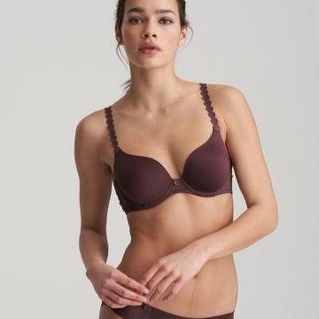 Marie Jo Tom Padded Heart Shape Bra in Aubergine 0120826-Anna Bella Fine Lingerie-Aubergine-36-B