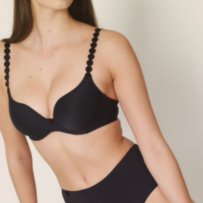 Marie Jo Tom Padded Heartshape in Charcoal 0120826-Bras-Marie Jo-Charcoal-32-B-Anna Bella Fine Lingerie, Reveal Your Most Gorgeous Self!