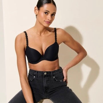 Marie Jo Tom Padded Heartshape in Charcoal 0120826-Anna Bella Fine Lingerie-Charcoal-32-B