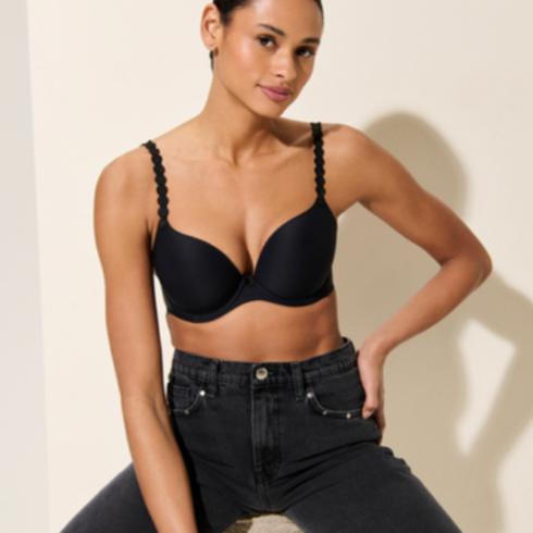 Marie Jo Tom Push-Up Bra in Charcoal 0220827-Anna Bella Fine Lingerie-Charcoal-32-B