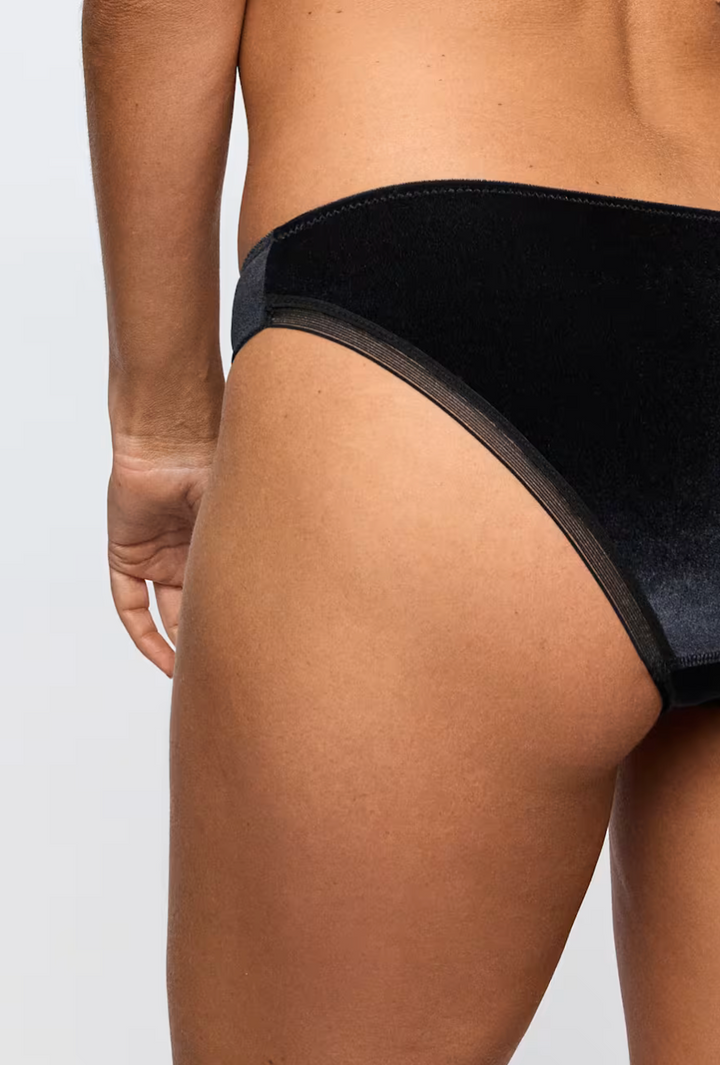 Marie Jo Tom Rio Brief 0520820 in Black Velvet-Panties-Marie Jo-Black Velvet-Small-Anna Bella Fine Lingerie, Reveal Your Most Gorgeous Self!