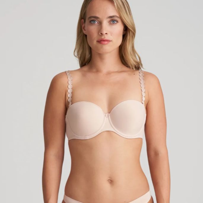 Marie Jo Tom Strapless Bra in Caffe' Latte 0120828-Anna Bella Fine Lingerie-Caffe' Latte-32-A