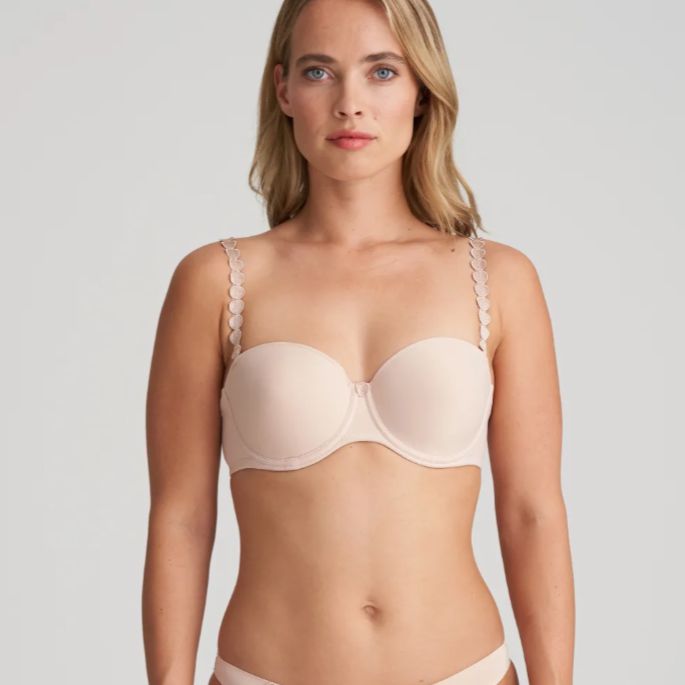 Marie Jo Tom Strapless Bra in Caffe' Latte 0120828-Strapless Bras-Marie Jo-Caffe' Latte-32-A-Anna Bella Fine Lingerie, Reveal Your Most Gorgeous Self!