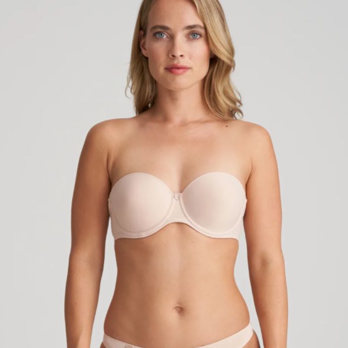 Marie Jo Tom Strapless Bra in Caffe' Latte 0120828-Anna Bella Fine Lingerie-Caffe' Latte-32-A