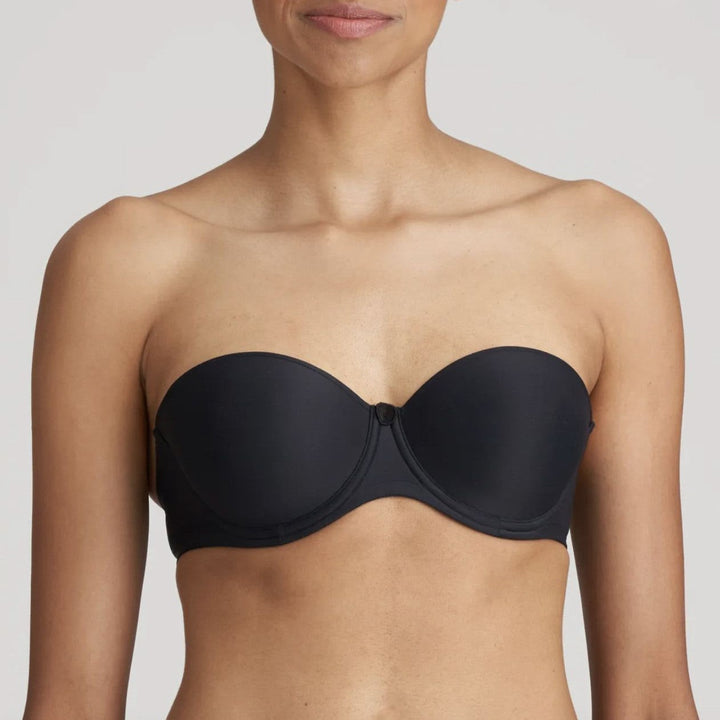 Marie Jo Tom Strapless Bra in Charcoal 0120828-Strapless Bras-Marie Jo-Charcoal-32-B-Anna Bella Fine Lingerie, Reveal Your Most Gorgeous Self!