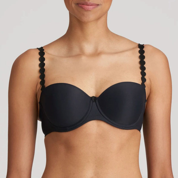 Marie Jo Tom Strapless Bra in Charcoal 0120828-Strapless Bras-Marie Jo-Charcoal-32-B-Anna Bella Fine Lingerie, Reveal Your Most Gorgeous Self!