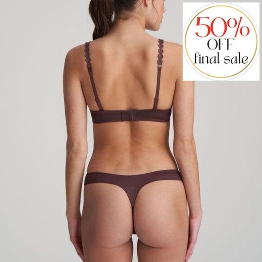 Marie Jo Tom Thong in Aubergine 0620820-Panties-Marie Jo-Aubergine-Small-Anna Bella Fine Lingerie, Reveal Your Most Gorgeous Self!