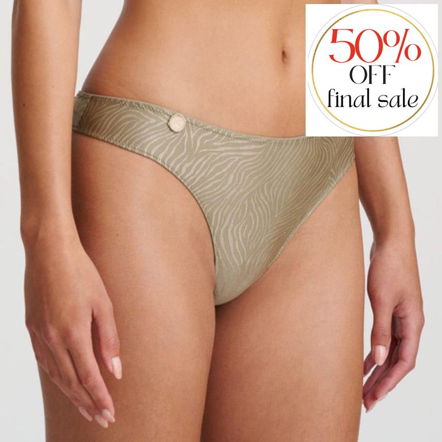 Marie Jo Tom Thong in Golden Olive 0620820-Panties-Marie Jo-Golden Olive-XSmall-Anna Bella Fine Lingerie, Reveal Your Most Gorgeous Self!
