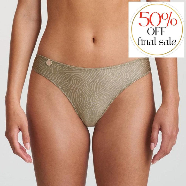 Marie Jo Tom Thong in Golden Olive 0620820-Panties-Marie Jo-Golden Olive-XSmall-Anna Bella Fine Lingerie, Reveal Your Most Gorgeous Self!