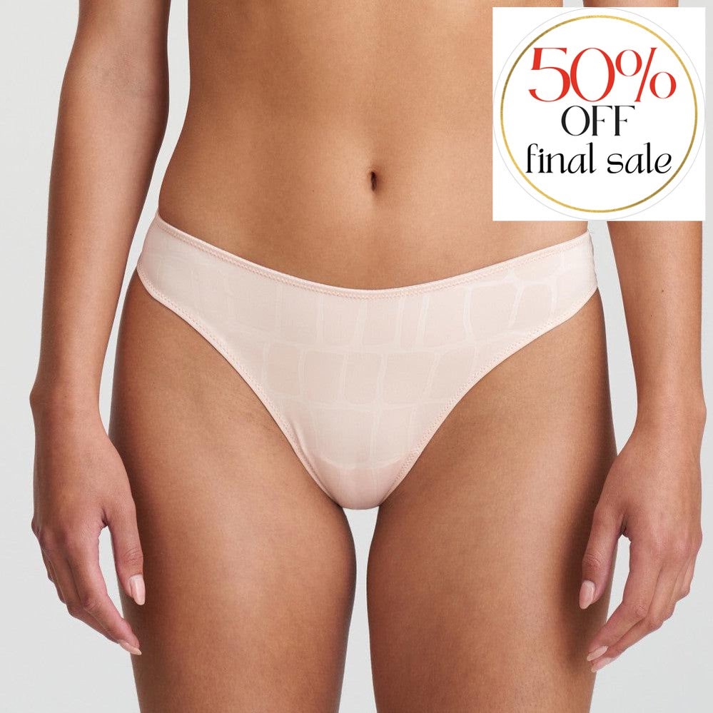Marie Jo Yoshua Thong 0622210-Panties-Marie Jo-Silky Tan-XSmall-Anna Bella Fine Lingerie, Reveal Your Most Gorgeous Self!