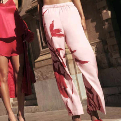 Mey Iced Winter Floral Camisole & Long Pant 1210092 in Bonbon Pink-Anna Bella Fine Lingerie-Bonbon Pink-Small-