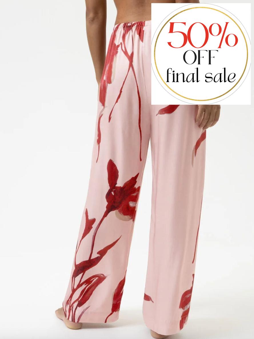 Mey Iced Winter Floral Camisole &amp; Long Pant 1210092 in Bonbon Pink-Loungewear-Mey-Bonbon Pink-Small-Anna Bella Fine Lingerie, Reveal Your Most Gorgeous Self!