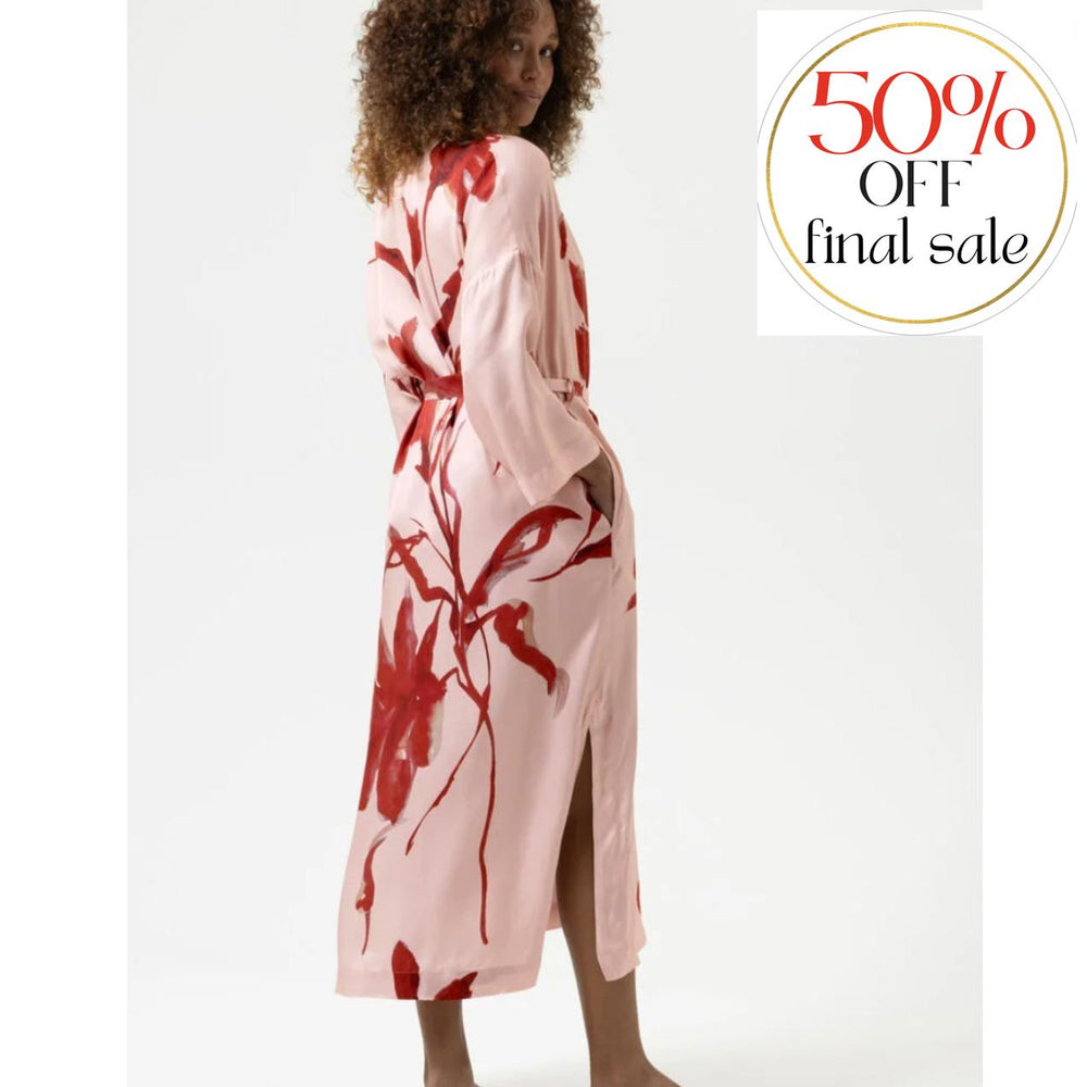Mey Iced Winter Floral Kimono 1230083 in Bonbon Pink-Robes-Mey-Bonbon Pink-Small-Anna Bella Fine Lingerie, Reveal Your Most Gorgeous Self!