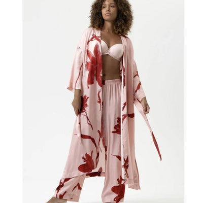 Mey Iced Winter Floral Kimono 1230083 in Bonbon Pink-Robes-Mey-Bonbon Pink-Small-Anna Bella Fine Lingerie, Reveal Your Most Gorgeous Self!