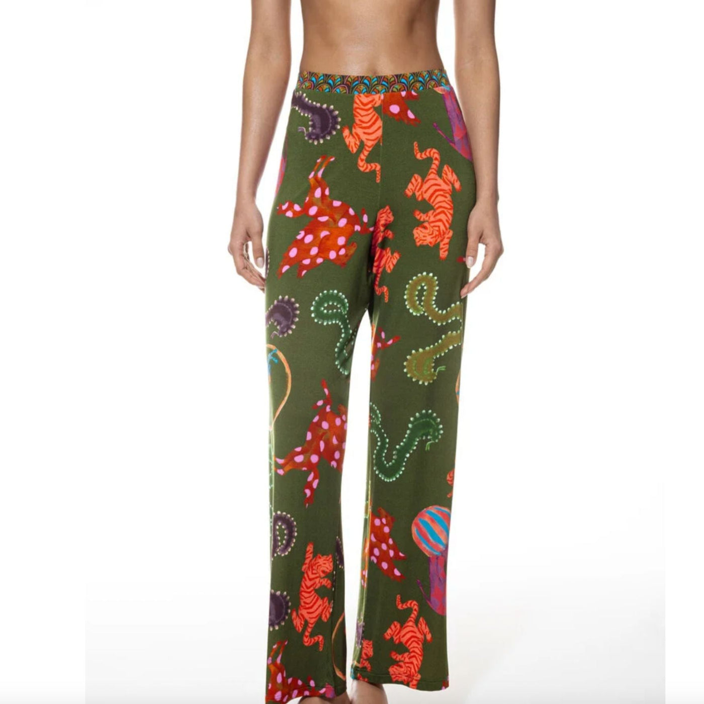 Mey Love Circus Long Pants 1220014-Loungewear-Mey-Pineforest-Small-Anna Bella Fine Lingerie, Reveal Your Most Gorgeous Self!