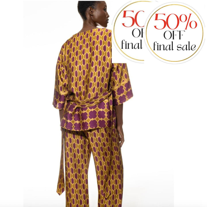 Mey Oriental Flow Loungepant &amp; Jacket 1210020-Loungewear-Mey-Barbados Cherry-Small-Anna Bella Fine Lingerie, Reveal Your Most Gorgeous Self!