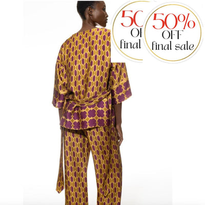 Mey Oriental Flow Loungepant & Jacket 1210020-Loungewear-Mey-Barbados Cherry-Small-Anna Bella Fine Lingerie, Reveal Your Most Gorgeous Self!