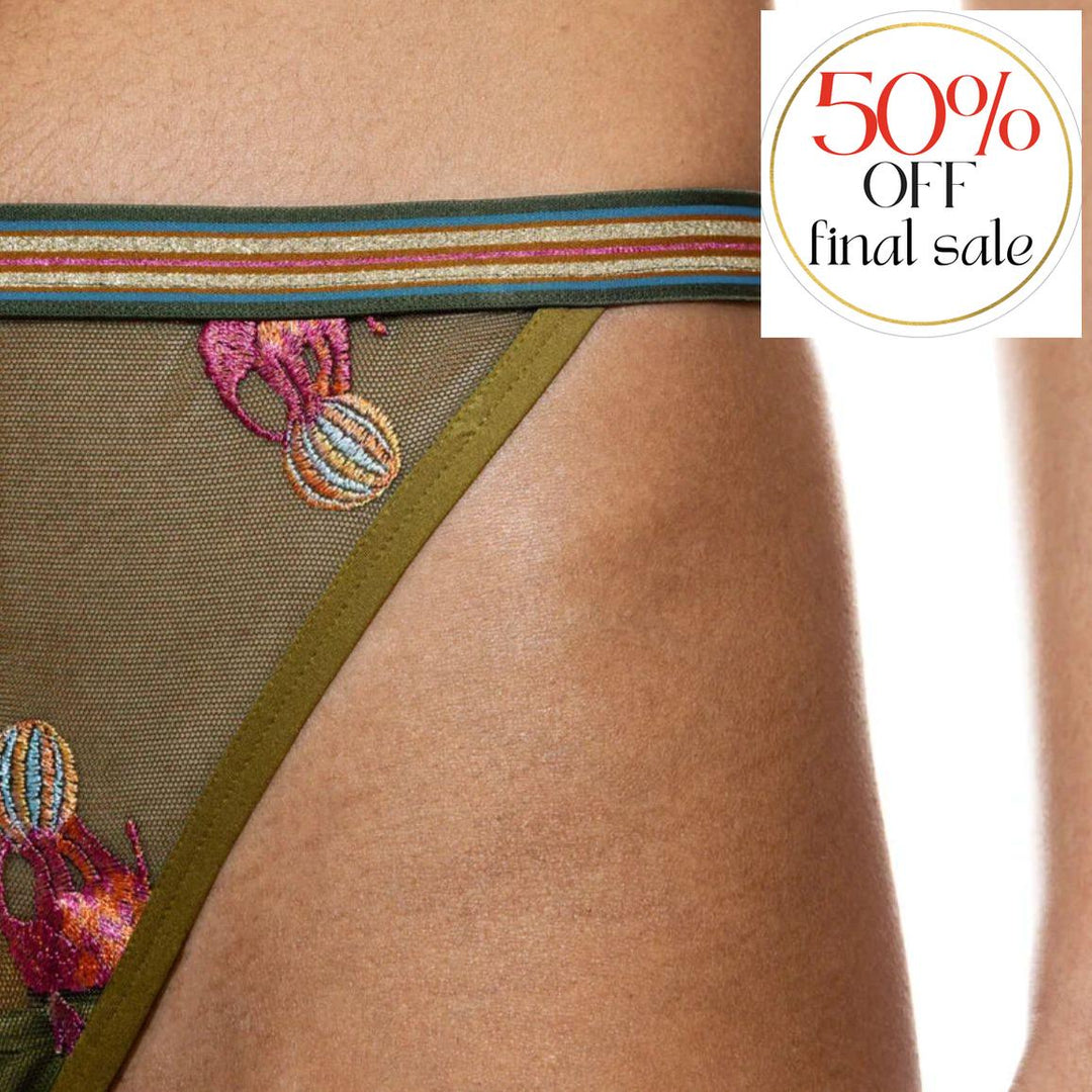 Mey Poetry Simsalabim Thong 1120020-Panties-Mey-Urban Green-XSmall-Anna Bella Fine Lingerie, Reveal Your Most Gorgeous Self!