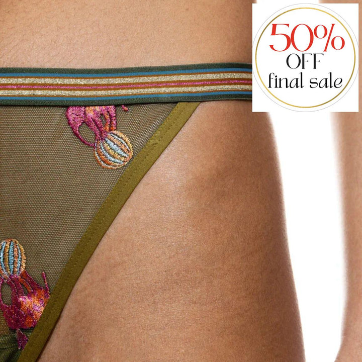 Mey Poetry Simsalabim Thong 1120020-Panties-Mey-Urban Green-XSmall-Anna Bella Fine Lingerie, Reveal Your Most Gorgeous Self!
