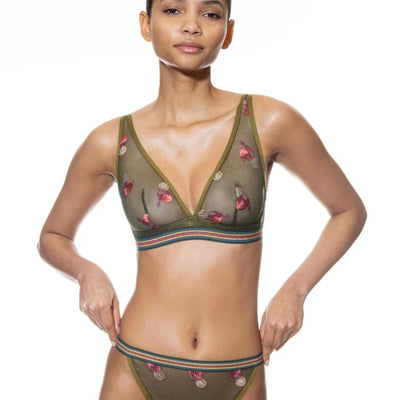 Mey Poetry Simsalabim Triangle Bra 1150014-Anna Bella Fine Lingerie-Urban Green-XSmall-