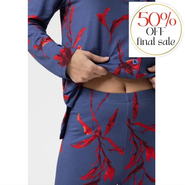 Mey Royal Garden Pajama Set in Astral Night 1240075-Loungewear-Mey-Astral Night-Small-Anna Bella Fine Lingerie, Reveal Your Most Gorgeous Self!