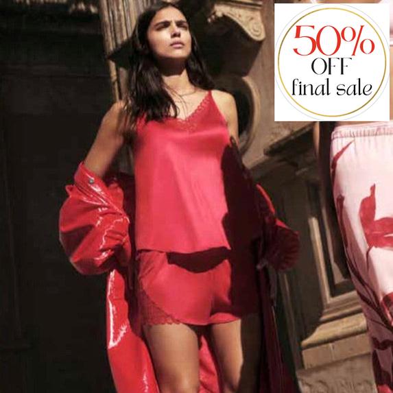Mey Temptation Camisole &amp; French Knicker 1110032 in Red Carpet-Loungewear-Mey-Red Carpet-XSmall-Anna Bella Fine Lingerie, Reveal Your Most Gorgeous Self!