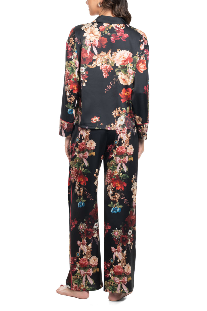 Midnight Bakery Black Floral Pajamas RSW245