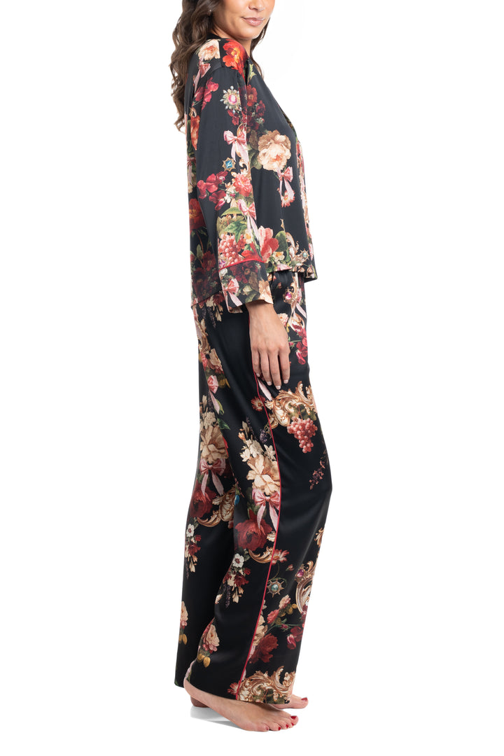 Midnight Bakery Black Floral Pajamas RSW245