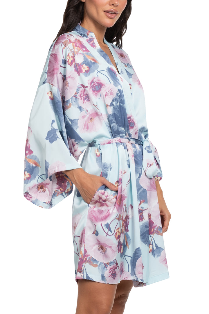 Midnight Bakery Dove Print Wrapper DVE130-Robes-Midnight Bakery-Flowery Secret-XSmall/Small-Anna Bella Fine Lingerie, Reveal Your Most Gorgeous Self!