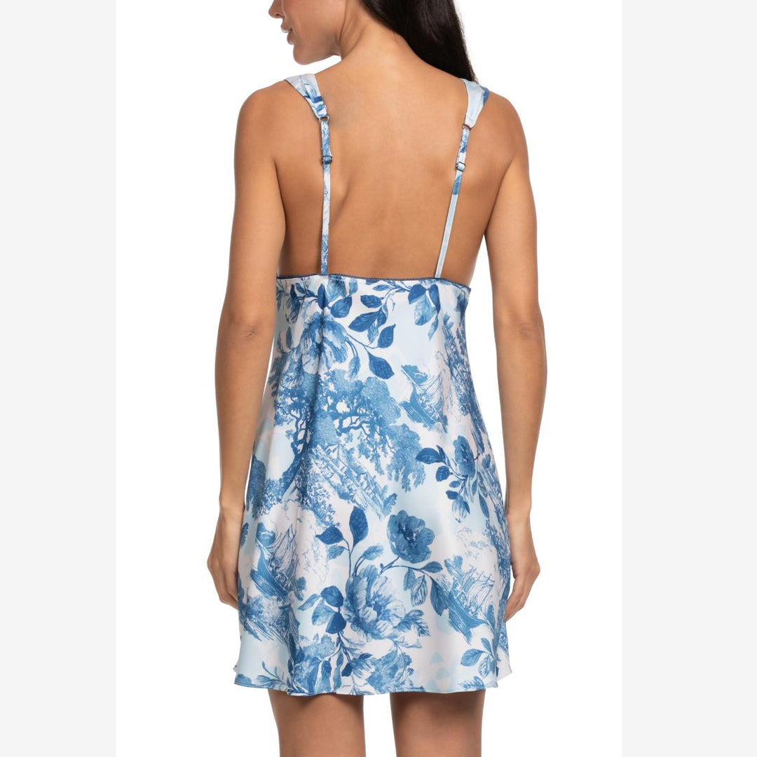 Midnight Bakery Edison Chemise EDS110-Sleepwear-Midnight Bakery-Sail Blue Toile-XSmall-Anna Bella Fine Lingerie, Reveal Your Most Gorgeous Self!