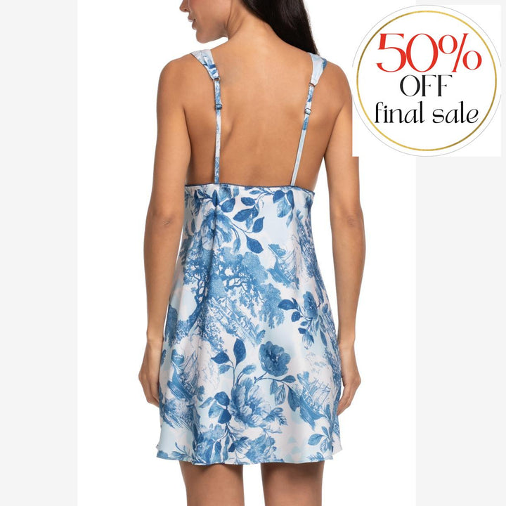 Midnight Bakery Edison Chemise EDS110-Sleepwear-Midnight Bakery-Sail Blue Toile-XSmall-Anna Bella Fine Lingerie, Reveal Your Most Gorgeous Self!