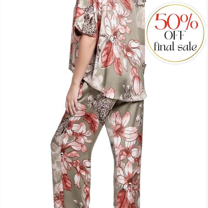 Midnight Bakery Emma PJ Set EAE145 in Ziggy/Loden-Loungewear-Midnight Bakery-Ziggy/Loden-XSmall-Anna Bella Fine Lingerie, Reveal Your Most Gorgeous Self!