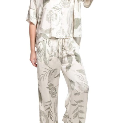 Midnight Bakery Emma PJ Set EAE345 in Seagrass /Cream-Anna Bella Fine Lingerie-Seagrass/Loden-XSmall-