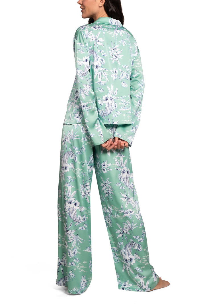 Midnight Bakery Georgia Pajama Set in Rainforest GEG245-Sleepwear-Midnight Bakery-Rainforest-XSmall-Anna Bella Fine Lingerie, Reveal Your Most Gorgeous Self!