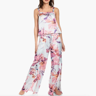 Midnight Bakery Haven Floral Cami Pant Set HVE145 in Floral Orchid-Loungewear-Midnight Bakery-Floral Orchid-XSmall-Anna Bella Fine Lingerie, Reveal Your Most Gorgeous Self!