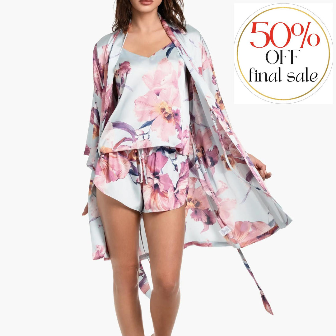 Midnight Bakery Haven Floral Cami Tap Set HVE140 in Lacy Orchid-Loungewear-Midnight Bakery-Lacy Orchid-XSmall-Anna Bella Fine Lingerie, Reveal Your Most Gorgeous Self!