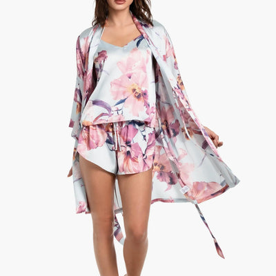 Midnight Bakery Haven Floral Cami Tap Set HVE140 in Lacy Orchid-Loungewear-Midnight Bakery-Lacy Orchid-XSmall-Anna Bella Fine Lingerie, Reveal Your Most Gorgeous Self!