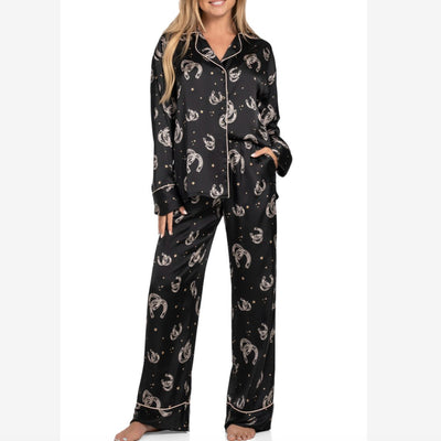 Midnight Bakery Horseshoe Pajamas MIQ245-Anna Bella Fine Lingerie-Horseshoes-XSmall-