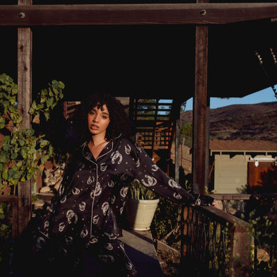 Midnight Bakery Horseshoe Pajamas MIQ245-Loungewear-Midnight Bakery-Horseshoes-XSmall-Anna Bella Fine Lingerie, Reveal Your Most Gorgeous Self!