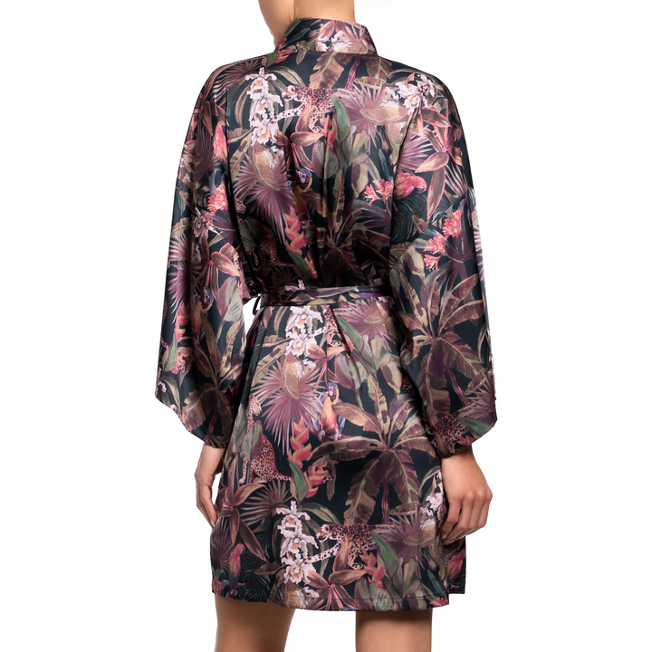 Midnight Bakery Print Wrap ISD130 in Sleepless Jungle-Robes-Midnight Bakery-Sleepless Jungle-XSmall/Small-Anna Bella Fine Lingerie, Reveal Your Most Gorgeous Self!
