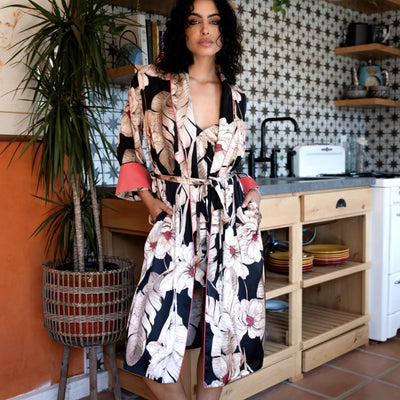 Midnight Bakery Summer Song Robe IDY130-Robes-Midnight Bakery-Summer Song-XSmall/Small-Anna Bella Fine Lingerie, Reveal Your Most Gorgeous Self!