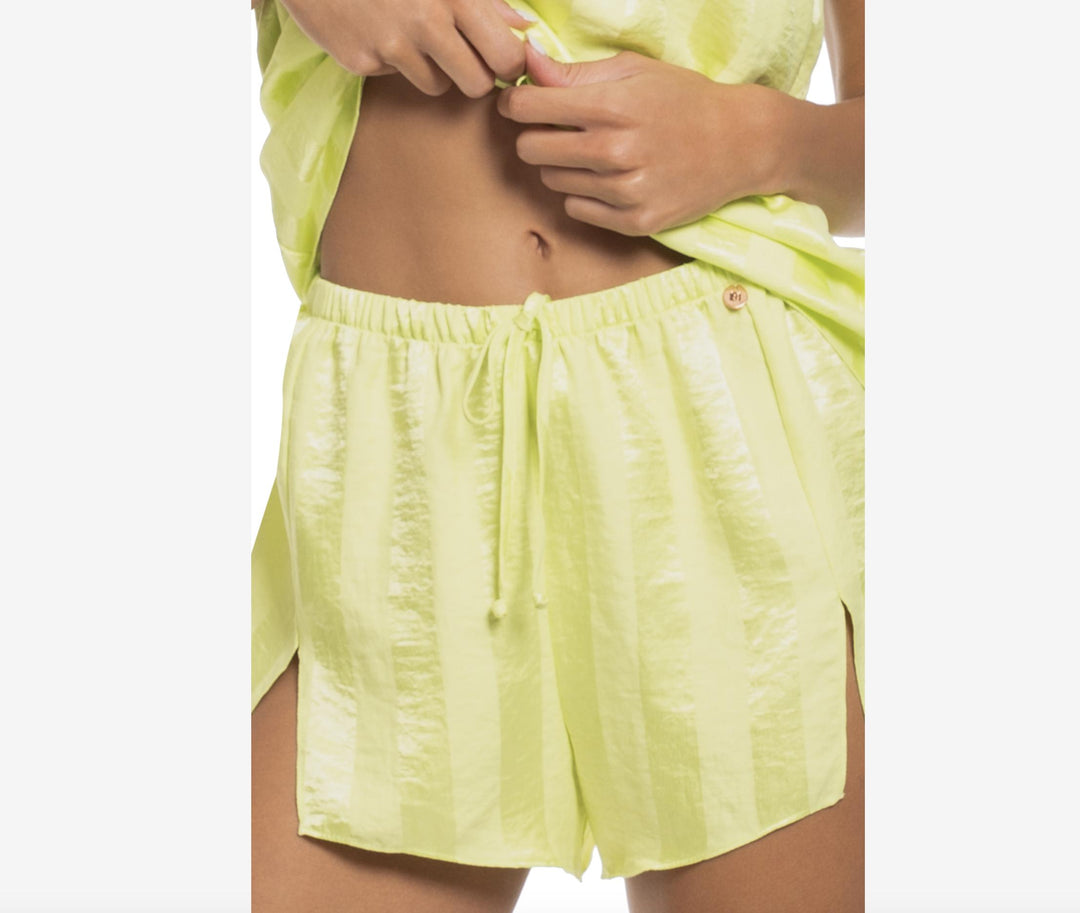 Midnight Bakery Surf Short Set SFR042 in Lime-Sleepwear-Midnight Bakery-Lime-Small-Anna Bella Fine Lingerie, Reveal Your Most Gorgeous Self!