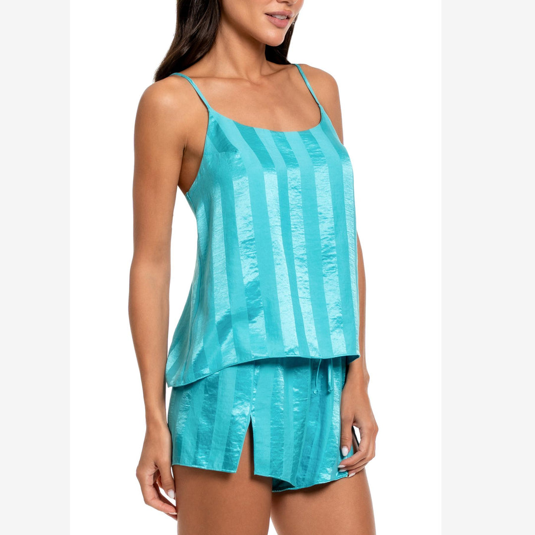 Midnight Bakery Surf Short Set SFR042 in Teal-Sleepwear-Midnight Bakery-Teal-Small-Anna Bella Fine Lingerie, Reveal Your Most Gorgeous Self!