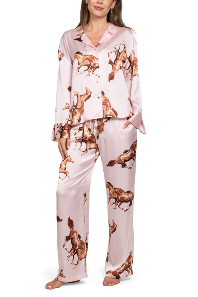 Midnight Bakery Wild Horses Pajamas SYV345-Loungewear-Midnight Bakery-Wild Horses-XSmall-Anna Bella Fine Lingerie, Reveal Your Most Gorgeous Self!